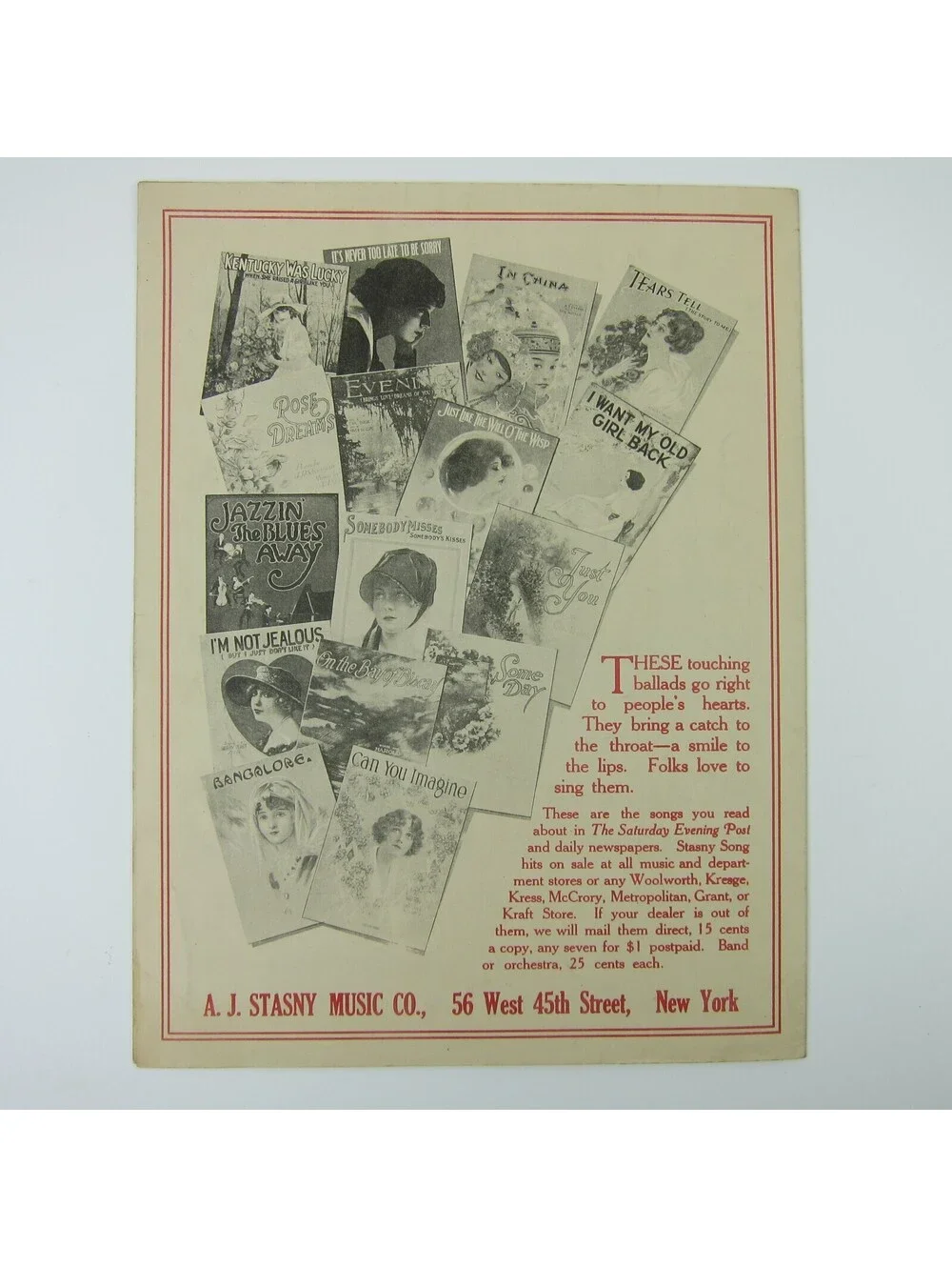 Somebody Misses Somebody's Kisses Sheet Music Frank Davis M. Prival Antique 1919
